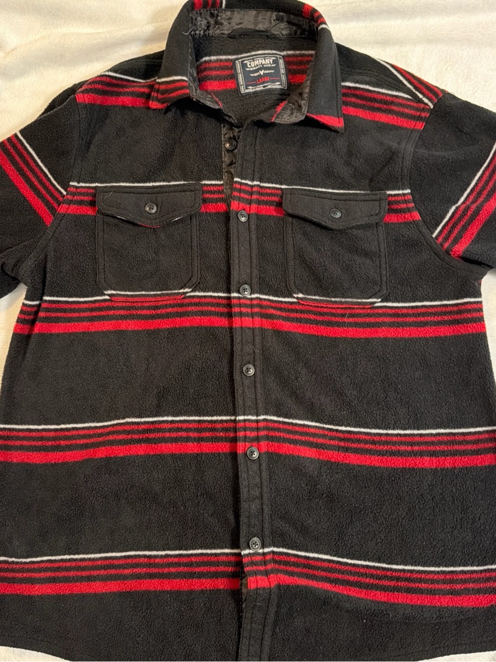 Company 81 Black & Red Striped Casual Button-Down Shirt